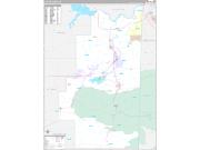 Le Flore County, OK Wall Map Premium Style 2023